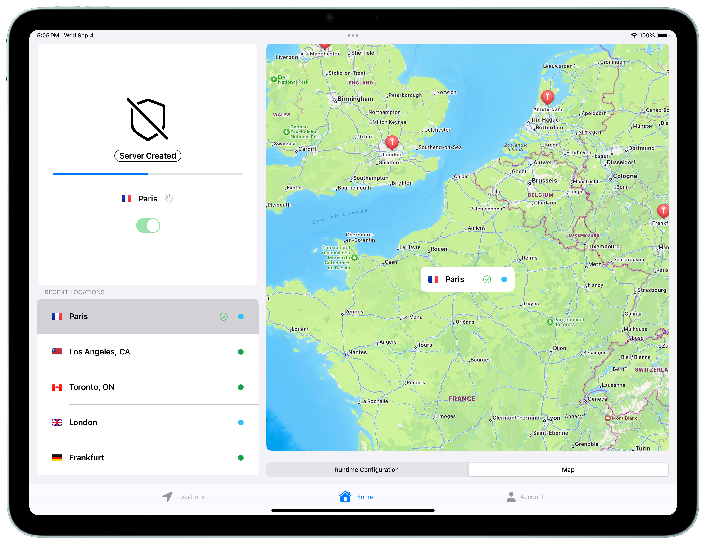 Amsterdam VPN on iPad